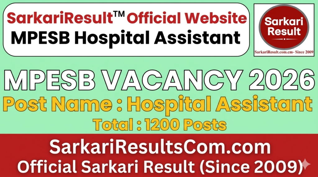 MPESB Hospital Assistant Admit Card 2026