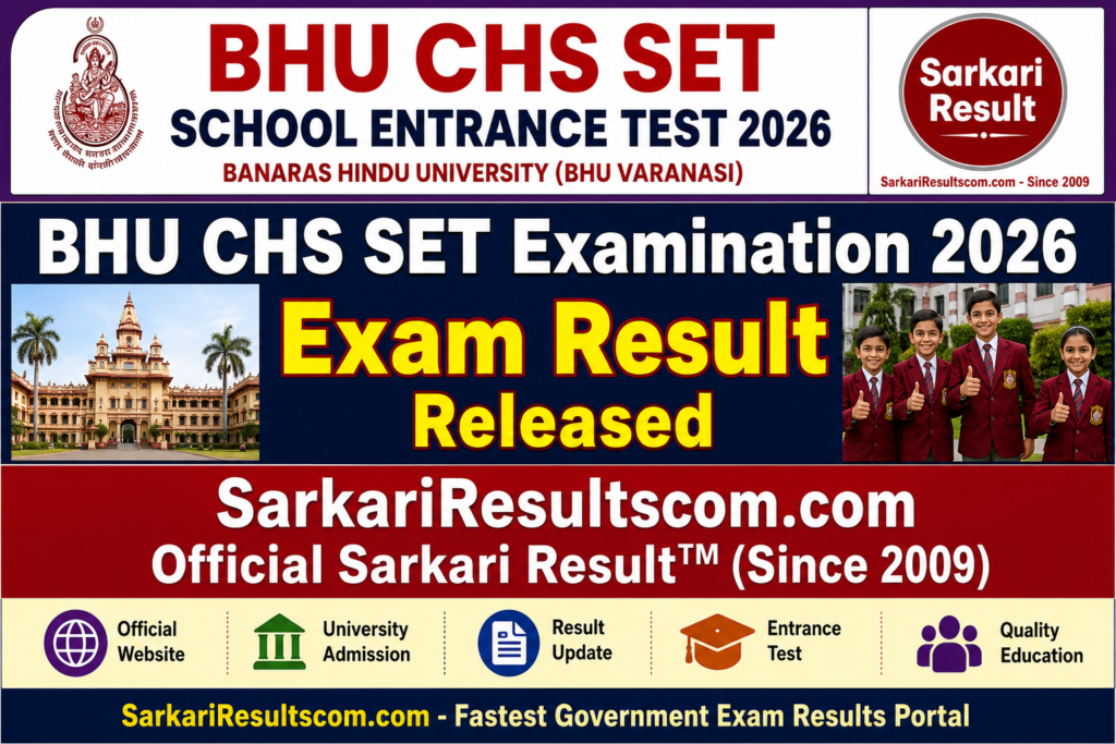 BHU CHS SET Result 2026