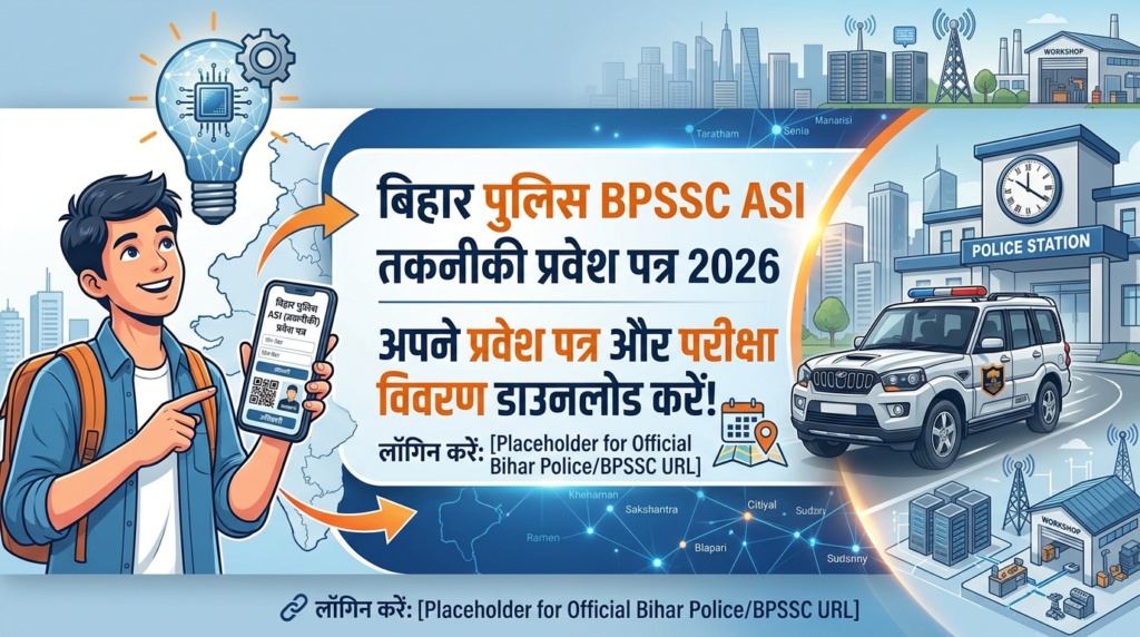 Bihar Police BPSSC ASI Technical Admit Card 2026