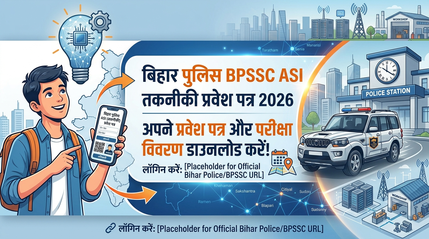 Bihar Police BPSSC ASI Technical Admit Card 2026