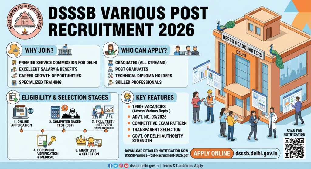 DSSSB Various Post Recruitment 2026