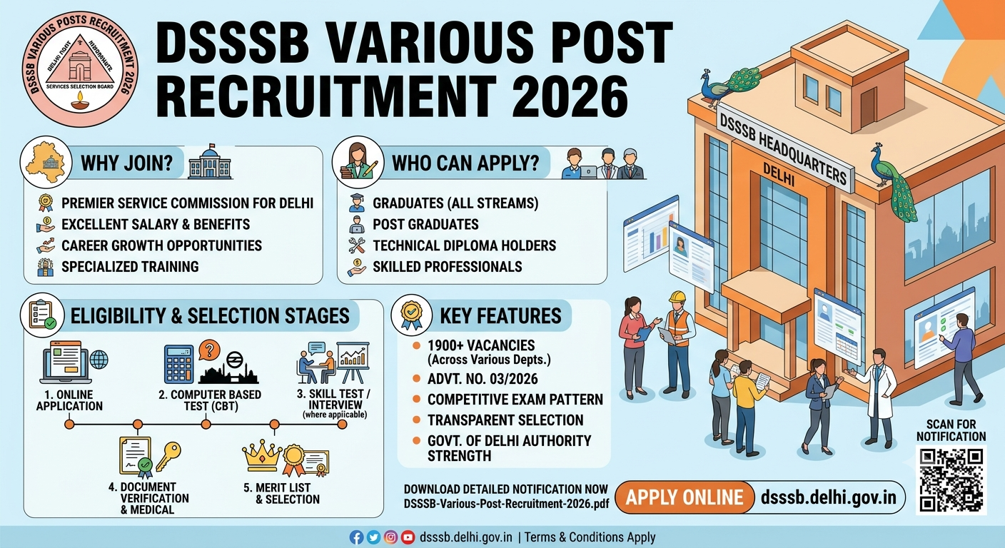 DSSSB Various Post Recruitment 2026