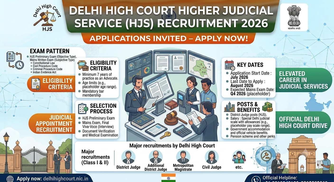 Delhi High Court Higher Judicial Service HJS Recruitment 2026