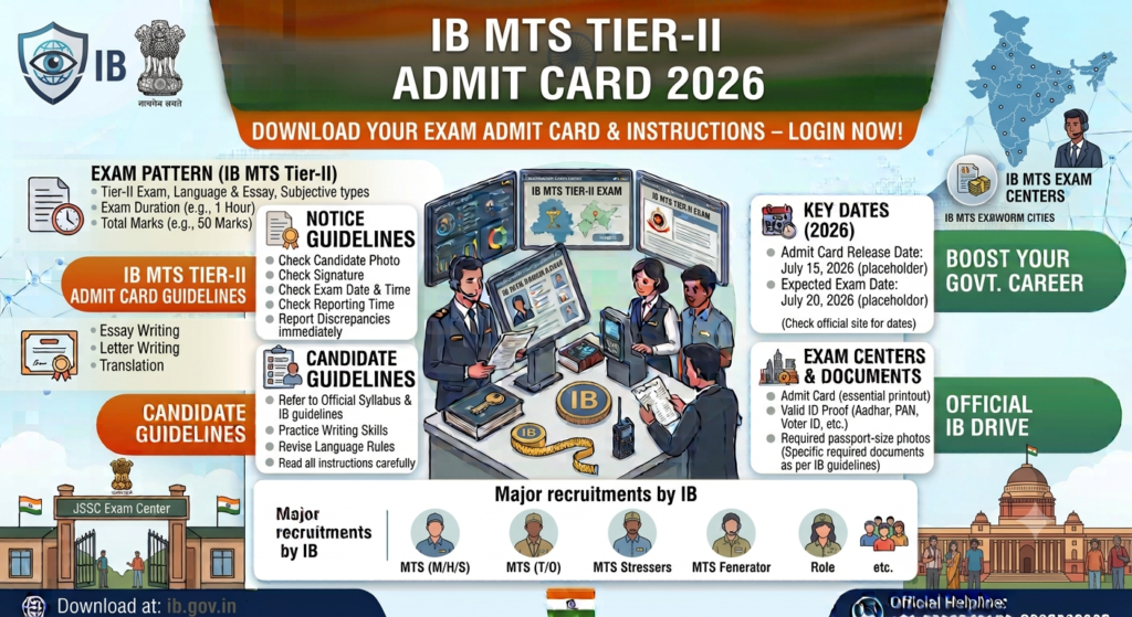 IB MTS Tier-II Admit Card 2026