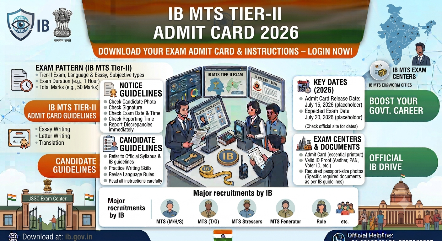 IB MTS Tier-II Admit Card 2026