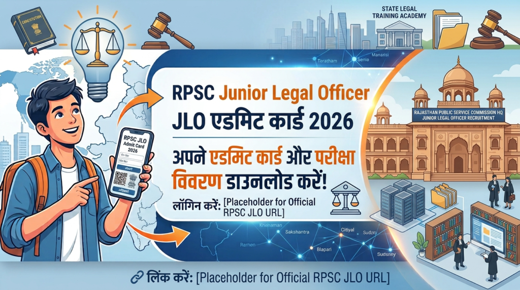 RPSC Junior Legal Officer JLO Admit Card 2026