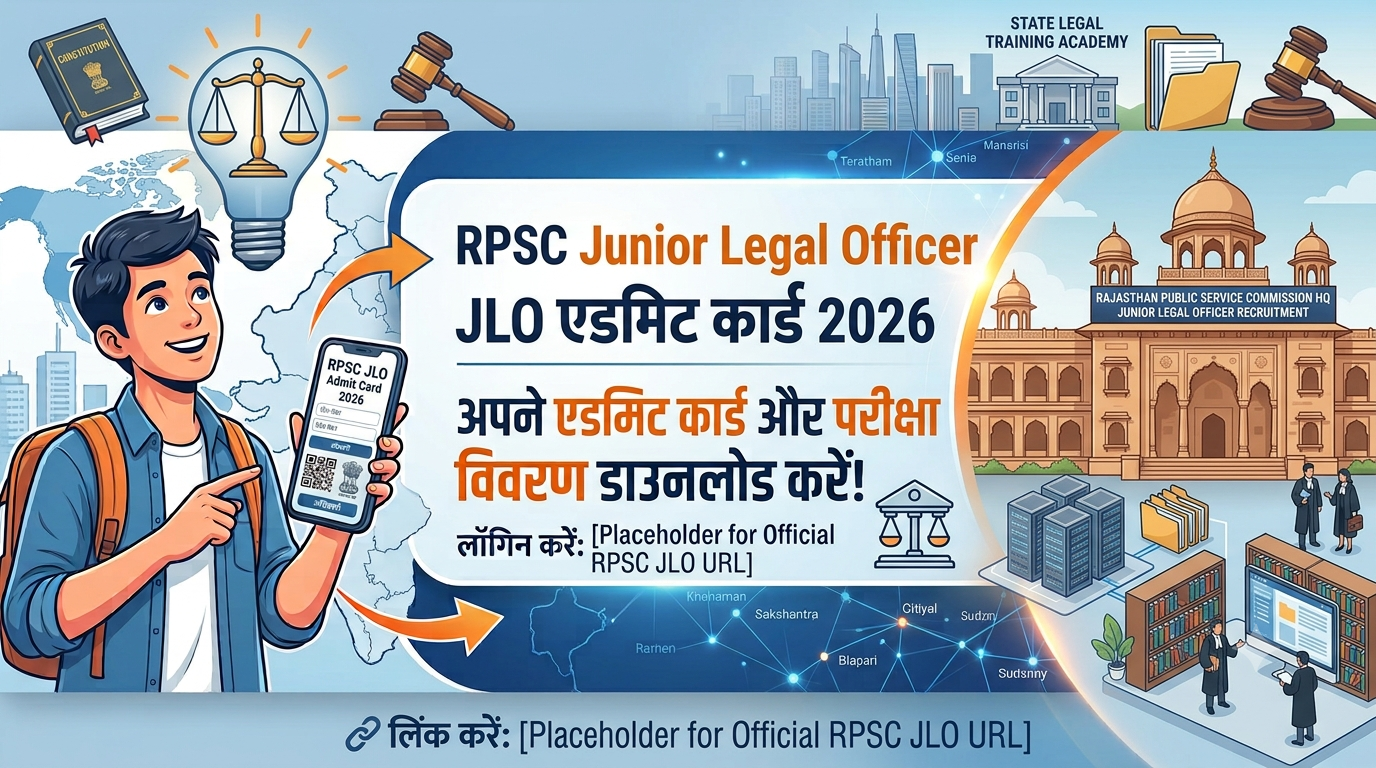 RPSC Junior Legal Officer JLO Admit Card 2026