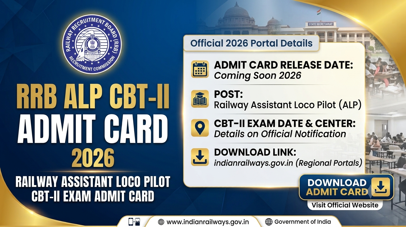RRB ALP CBT-II Admit Card 2026