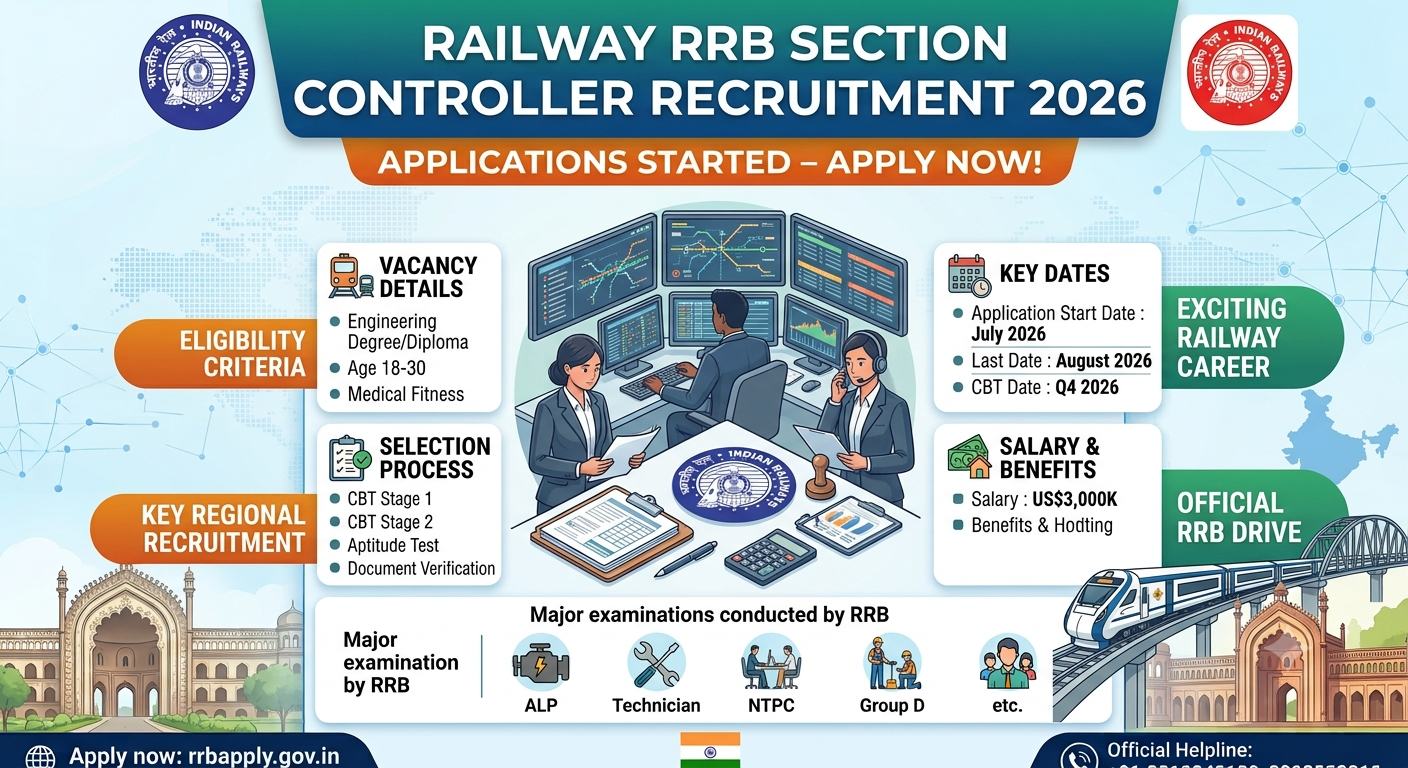 Railway RRB Section Controller Recruitment 2026