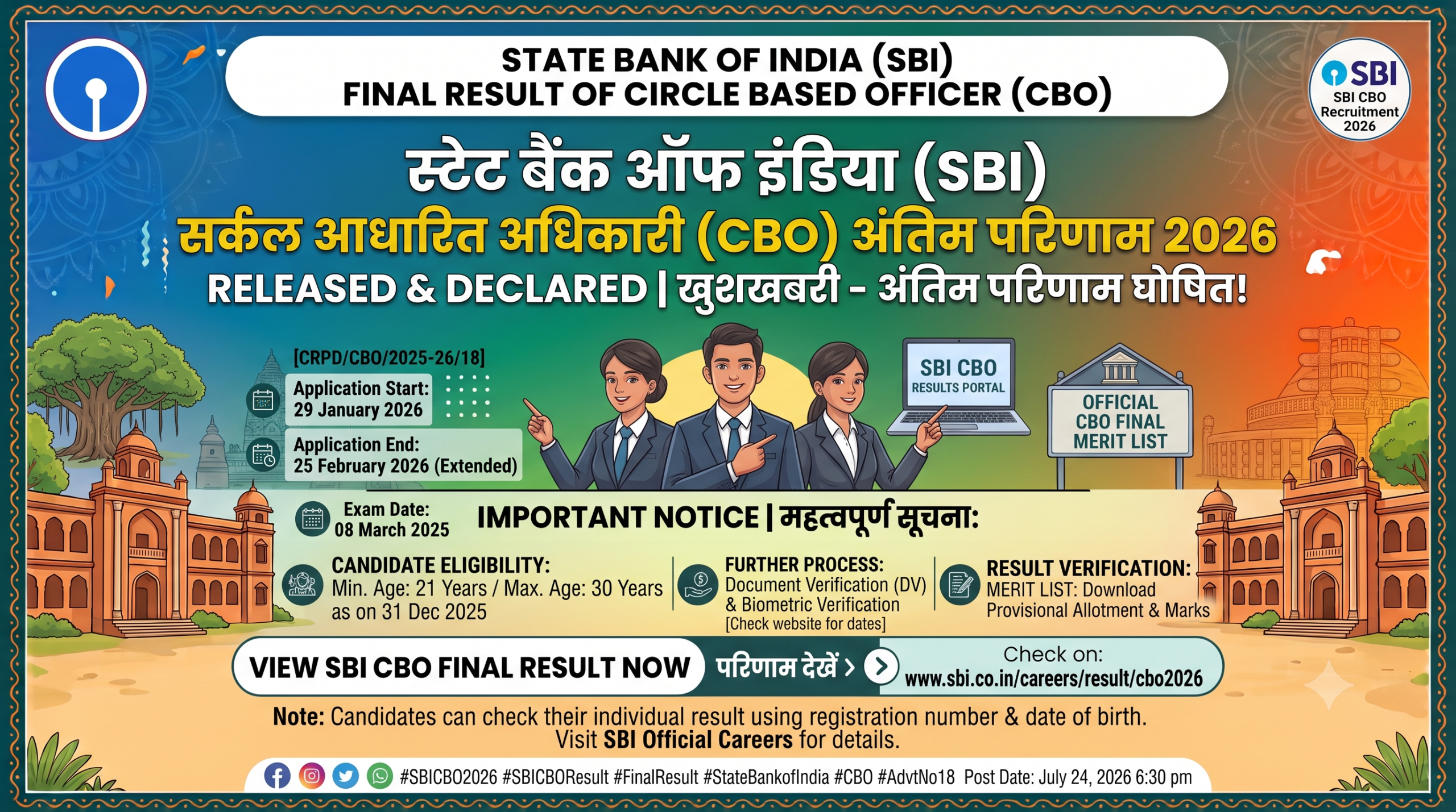 SBI Circle Based Officer CBO Final Result 2026