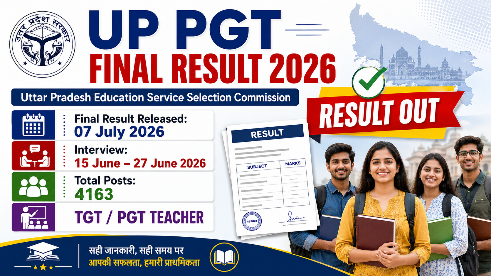 UP PGT Final Result 2026