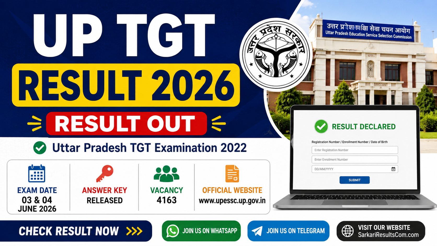 UP TGT Result 2026