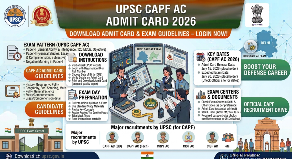 UPSC CAPF AC Admit Card 2026