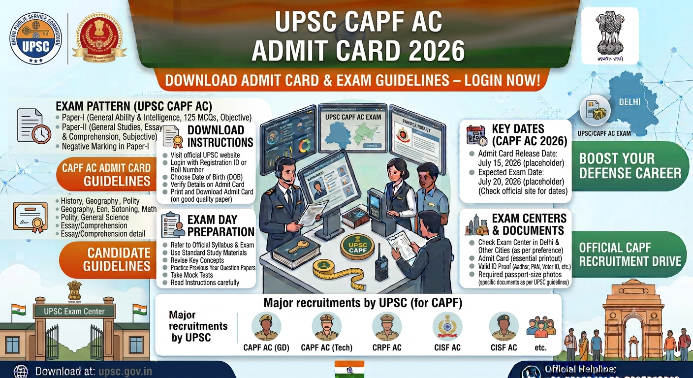 UPSC CAPF AC Admit Card 2026