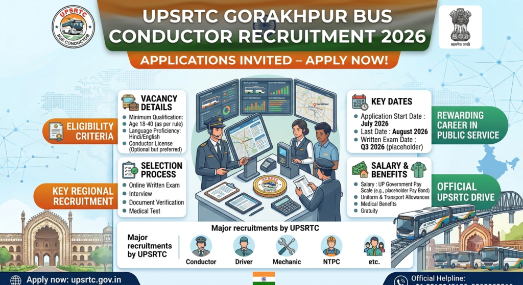UPSRTC Gorakhpur Bus Conductor Recruitment 2026