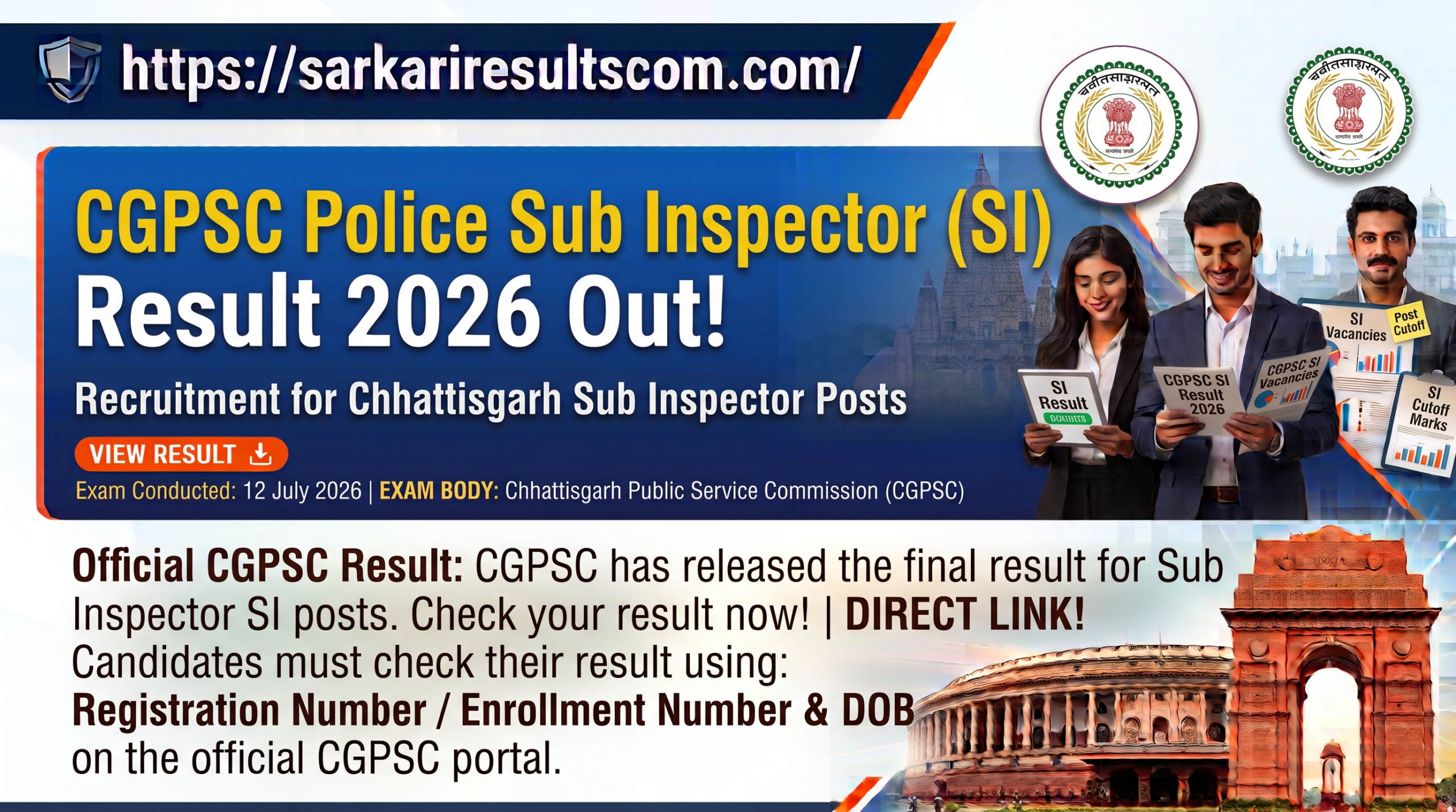 CGPSC Sub Inspector SI Result 2026