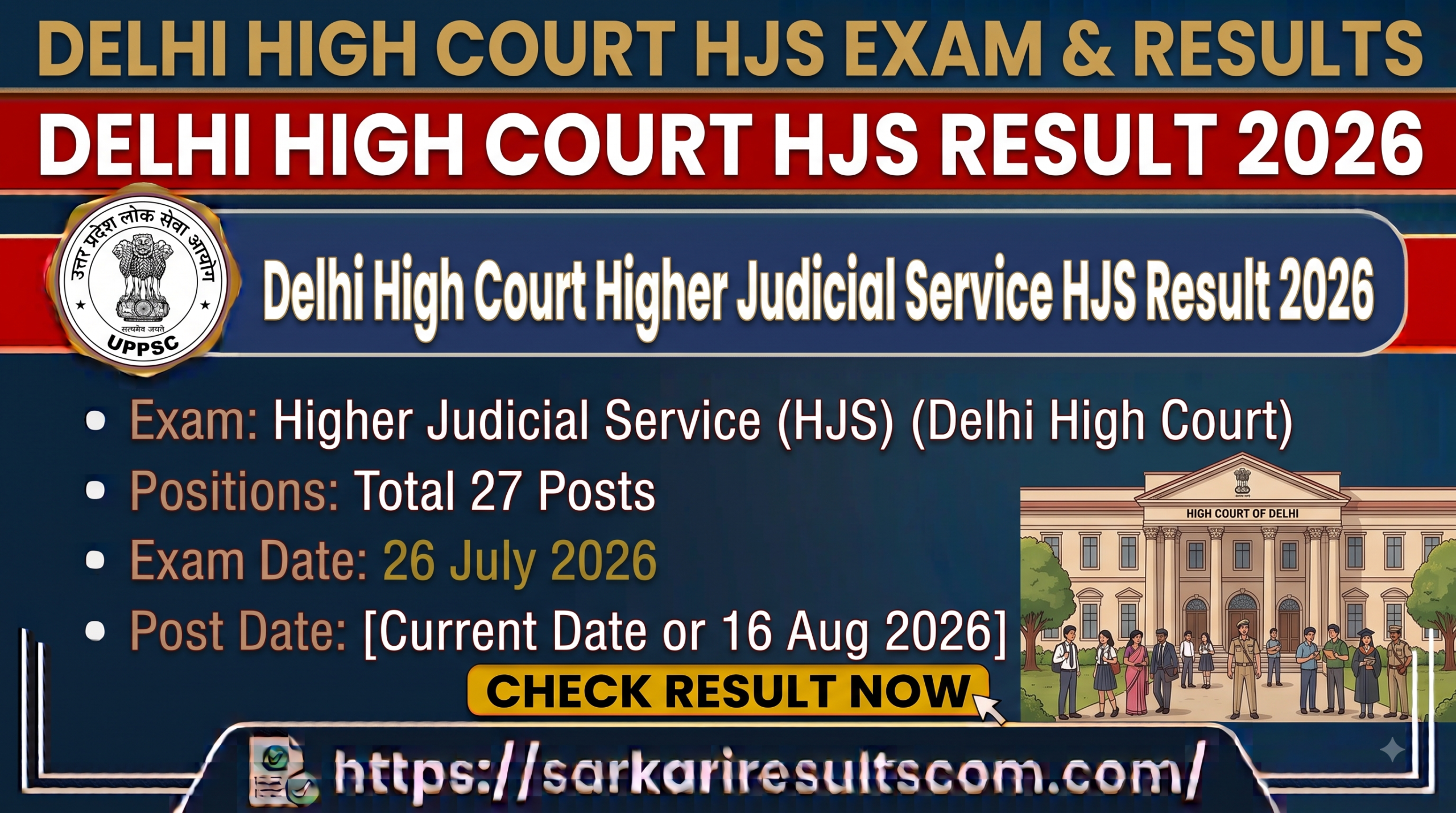 Delhi High Court Higher Judicial Service HJS Result 2026
