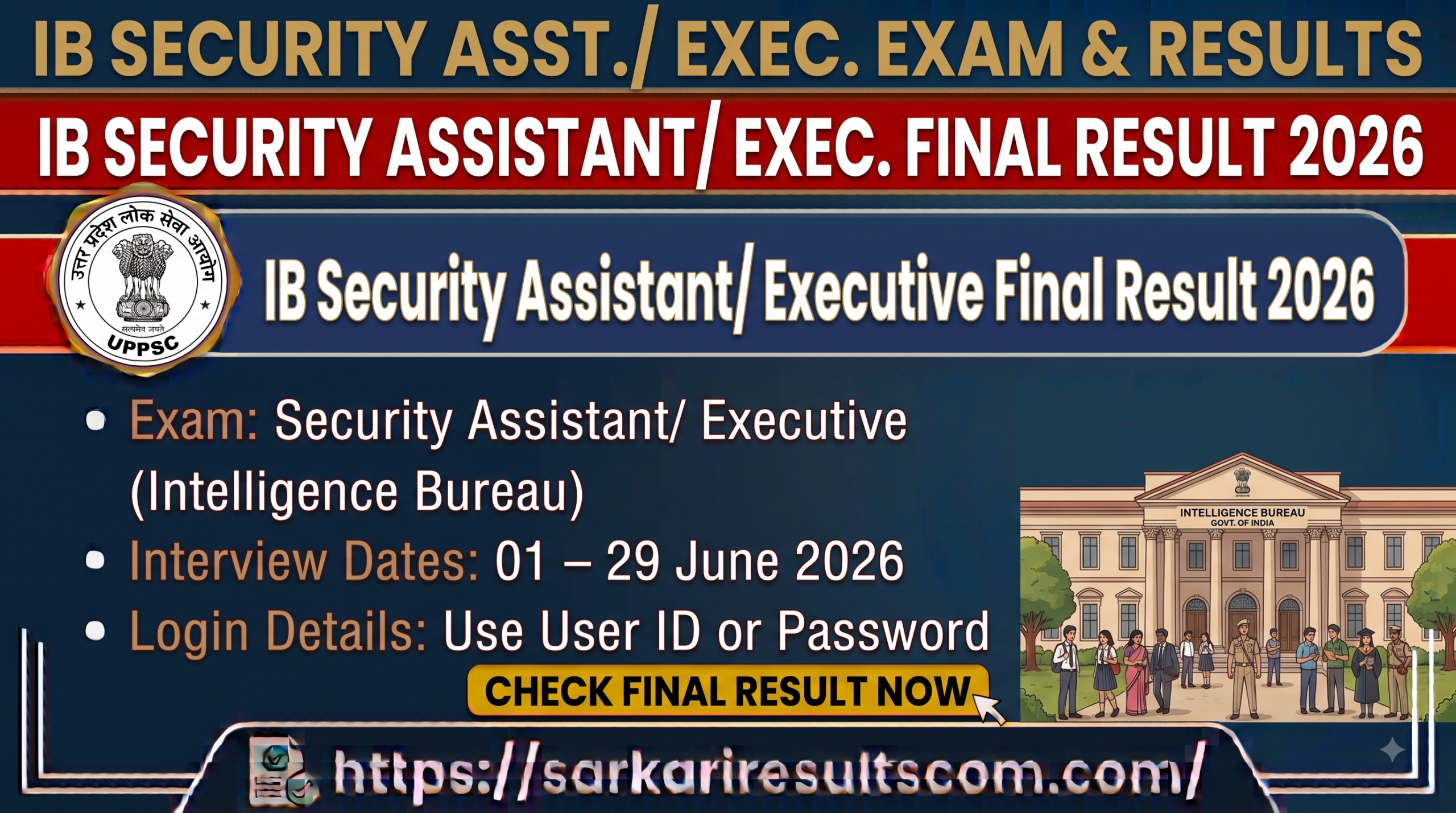 IB Security Assistant Executive Final Result 2026
