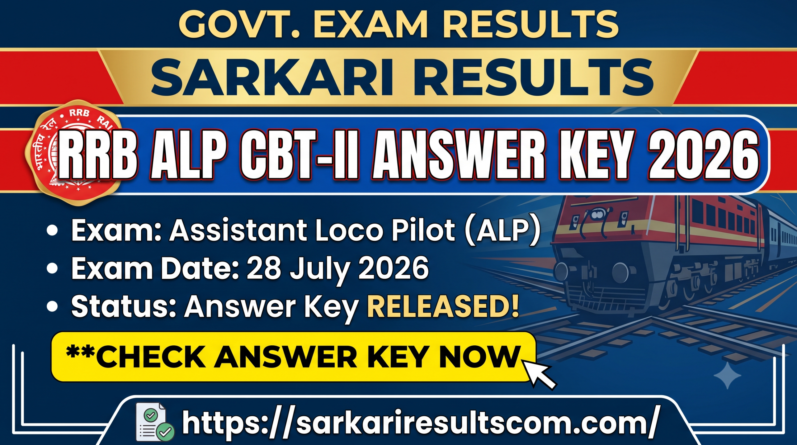 RRB ALP CBT-II Answer Key 2026