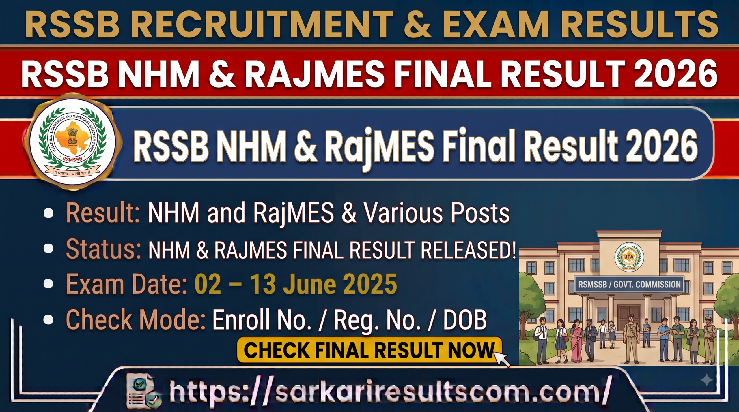 RSSB NHM And RajMES Final Result 2026