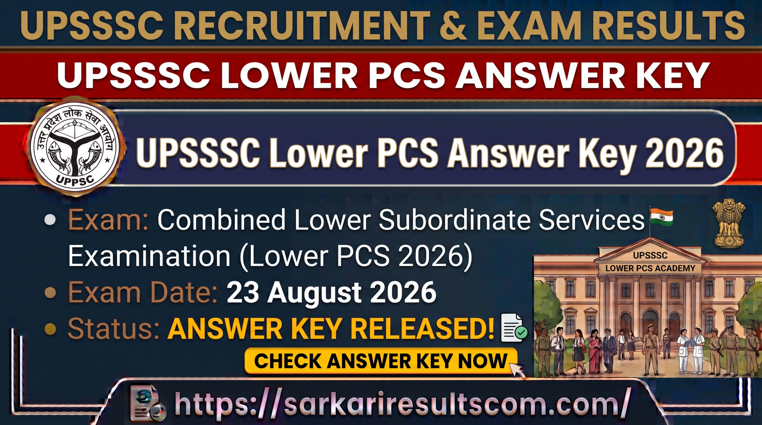 UPSSSC Lower PCS Answer Key 2026